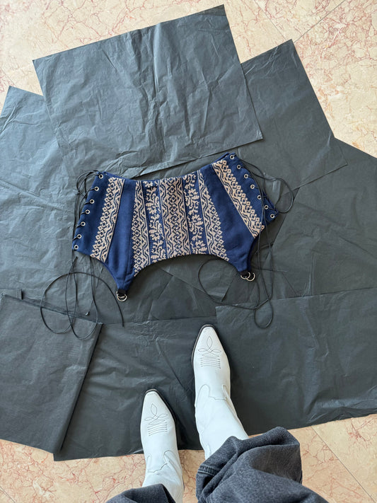 Romanian Folk Corset Belt with geometric motifs