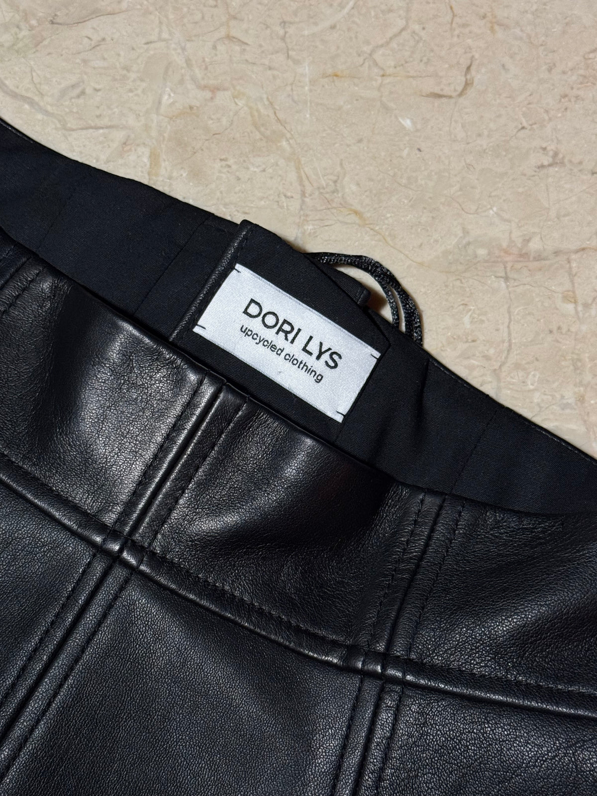 Black Genuine Leather Corset Belt