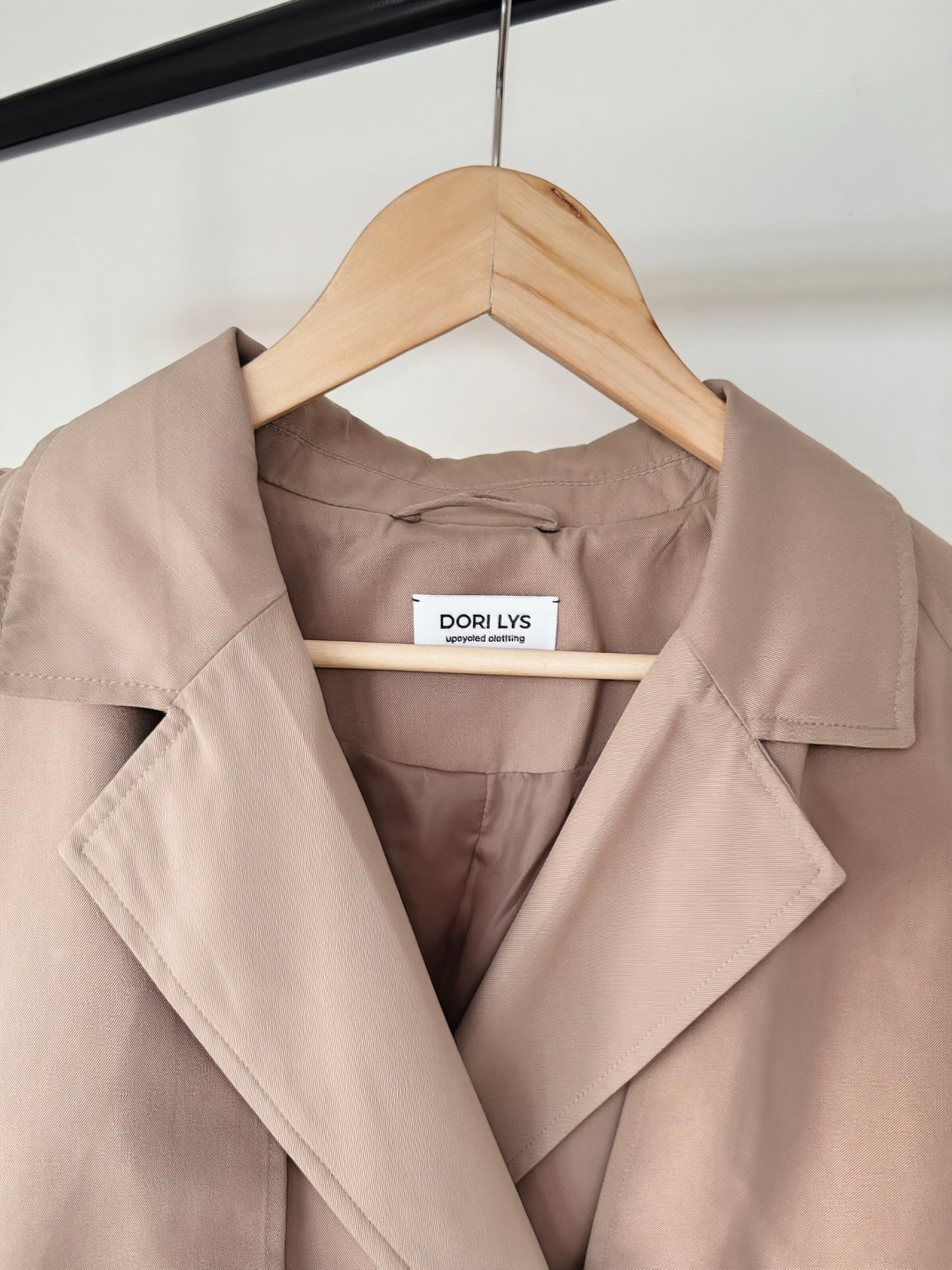 Beige Cropped Trench Coat