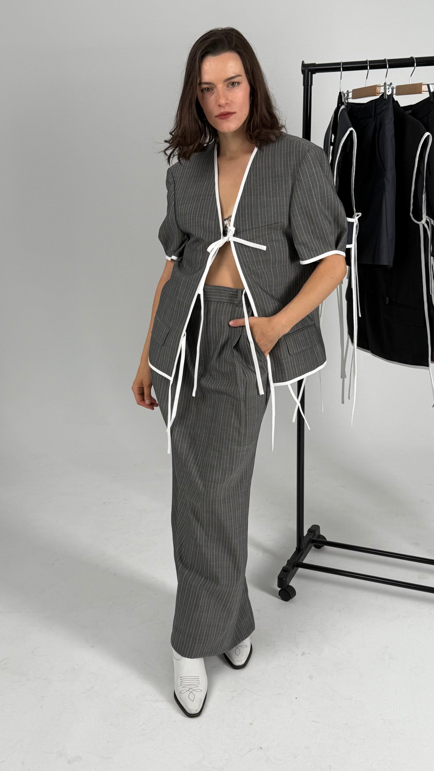Reworked Gray Hugo Boss Wool Suit