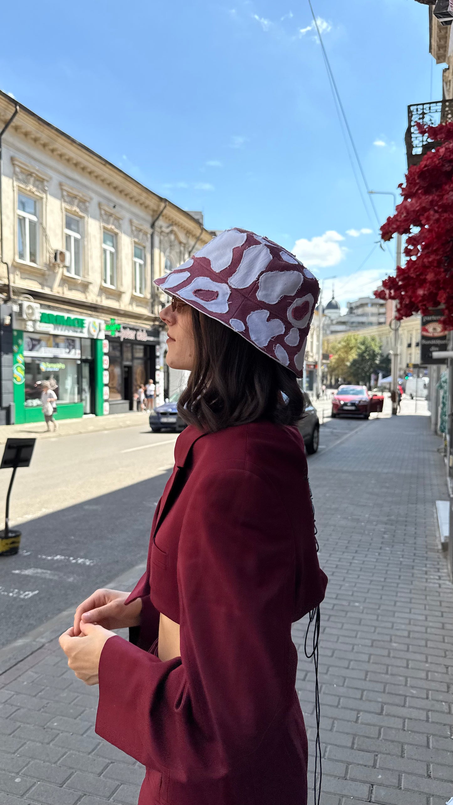 Pink Patchwork Bucket Hat