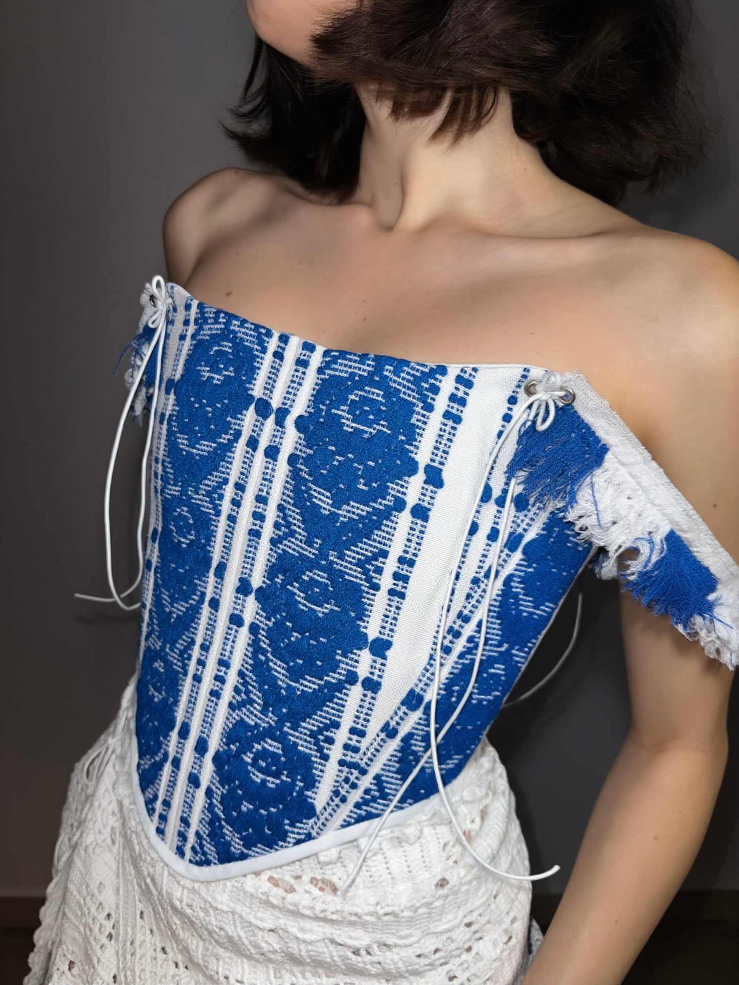 Romanian handwoven folk corset, M