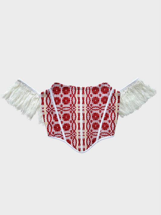 Romanian handwoven folk corset