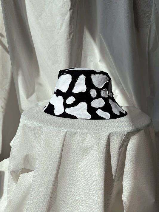 Black Patchwork Bucket Hat