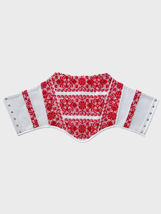 Romanian handwoven folk corset, XS