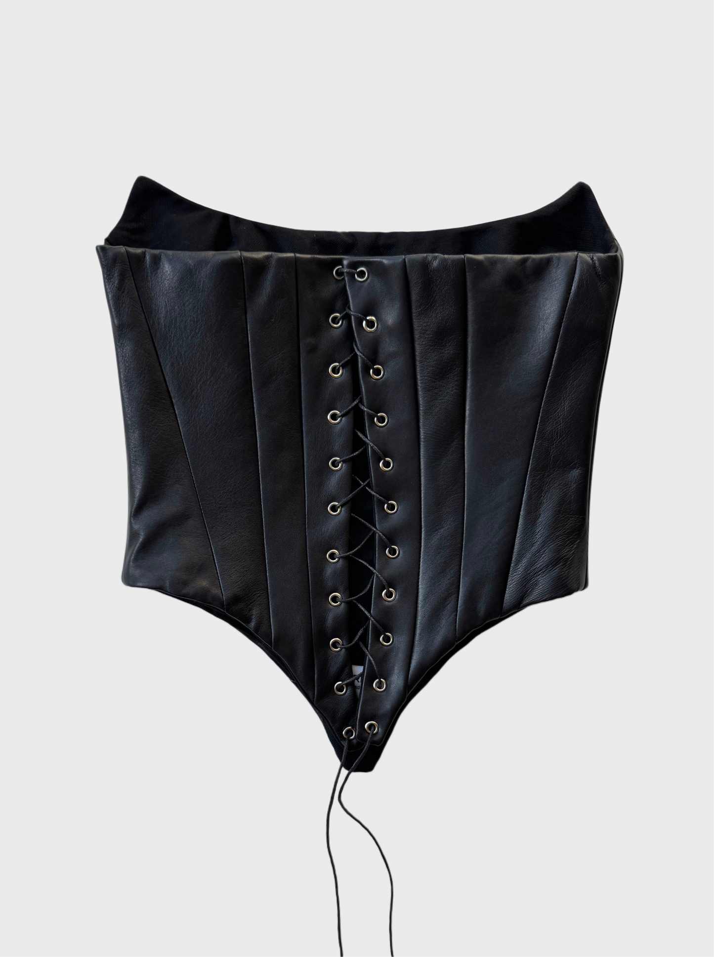 Black Genuine Leather Corset [Pre-Order]