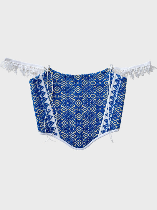 Romanian handwoven folk corset, S