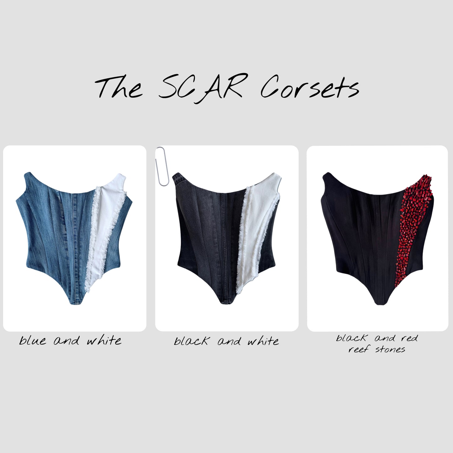 SCAR Corset in blue and white [Pre-Order]