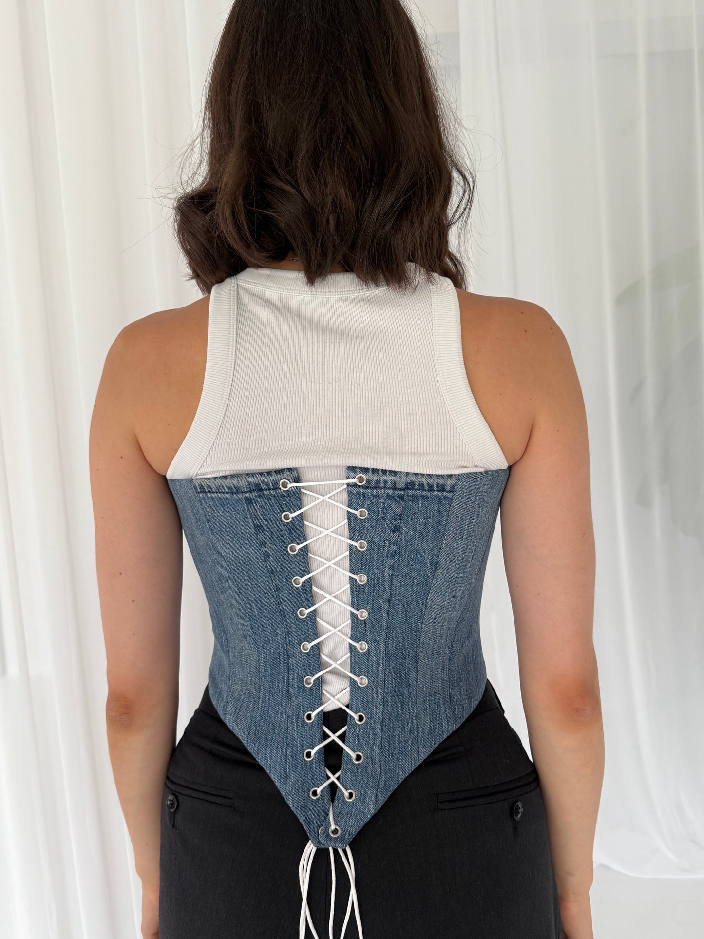 SCAR Corset in blue and white [Pre-Order]
