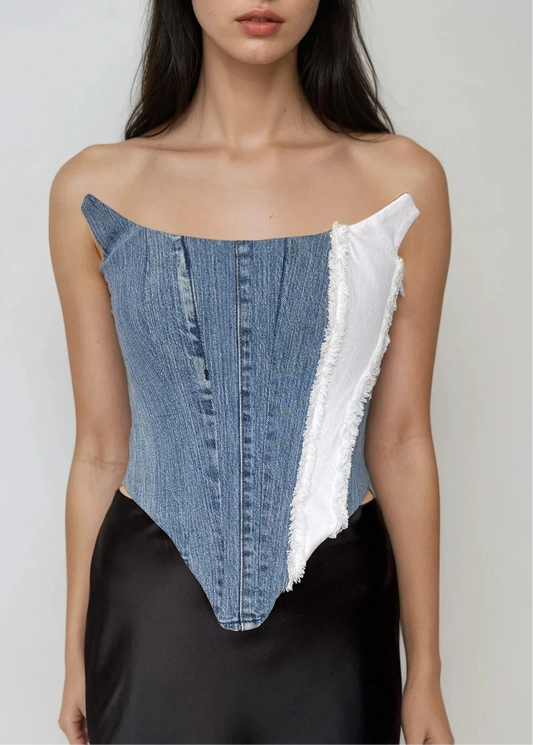 SCAR Corset in blue and white [Pre-Order]