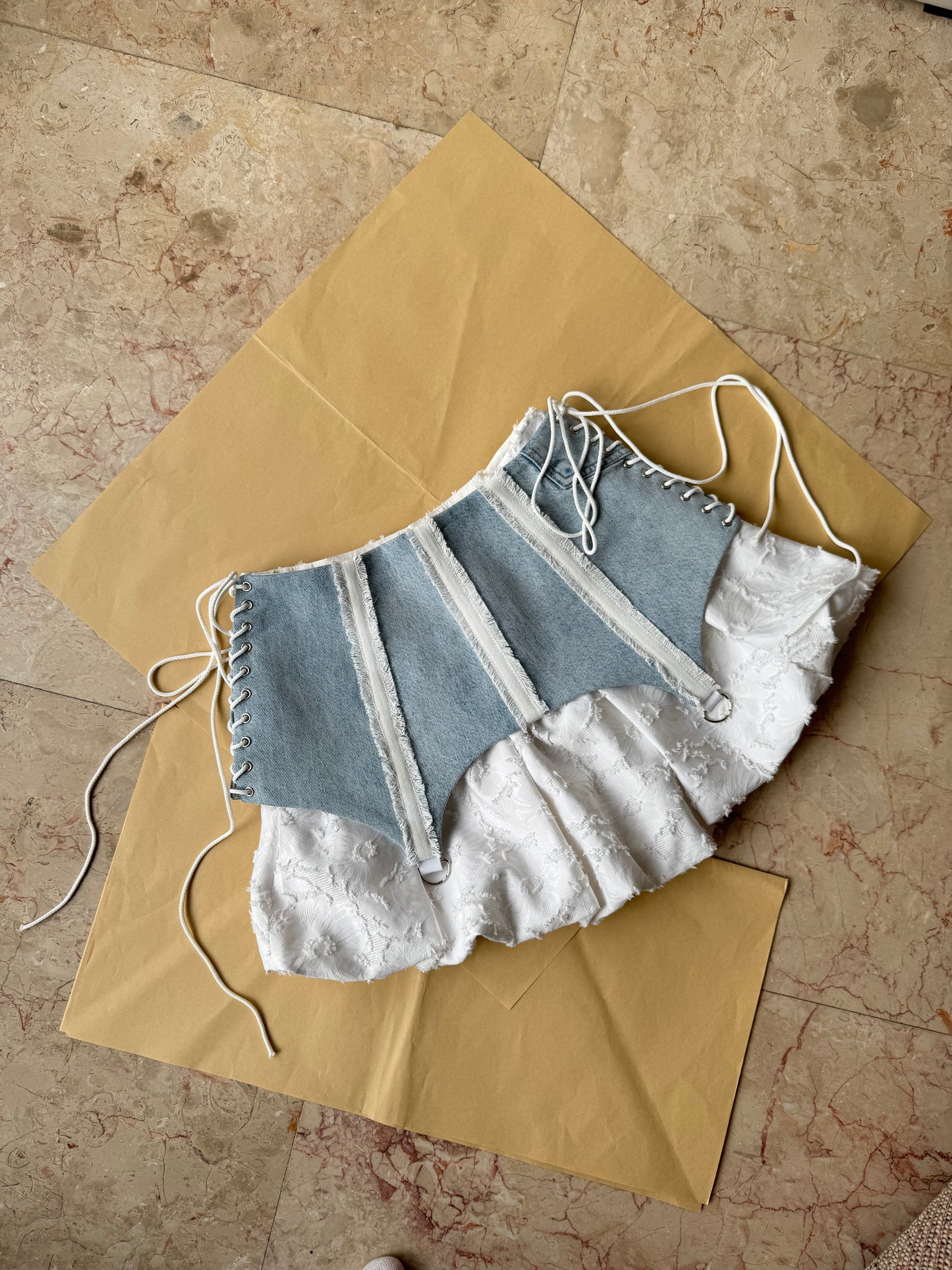 Light Denim Corset Belt [Pre-Order]