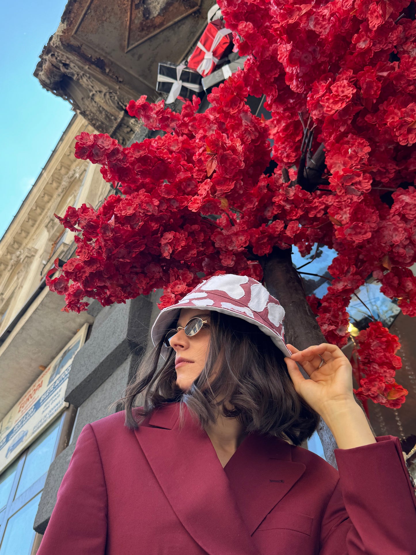 Pink Patchwork Bucket Hat