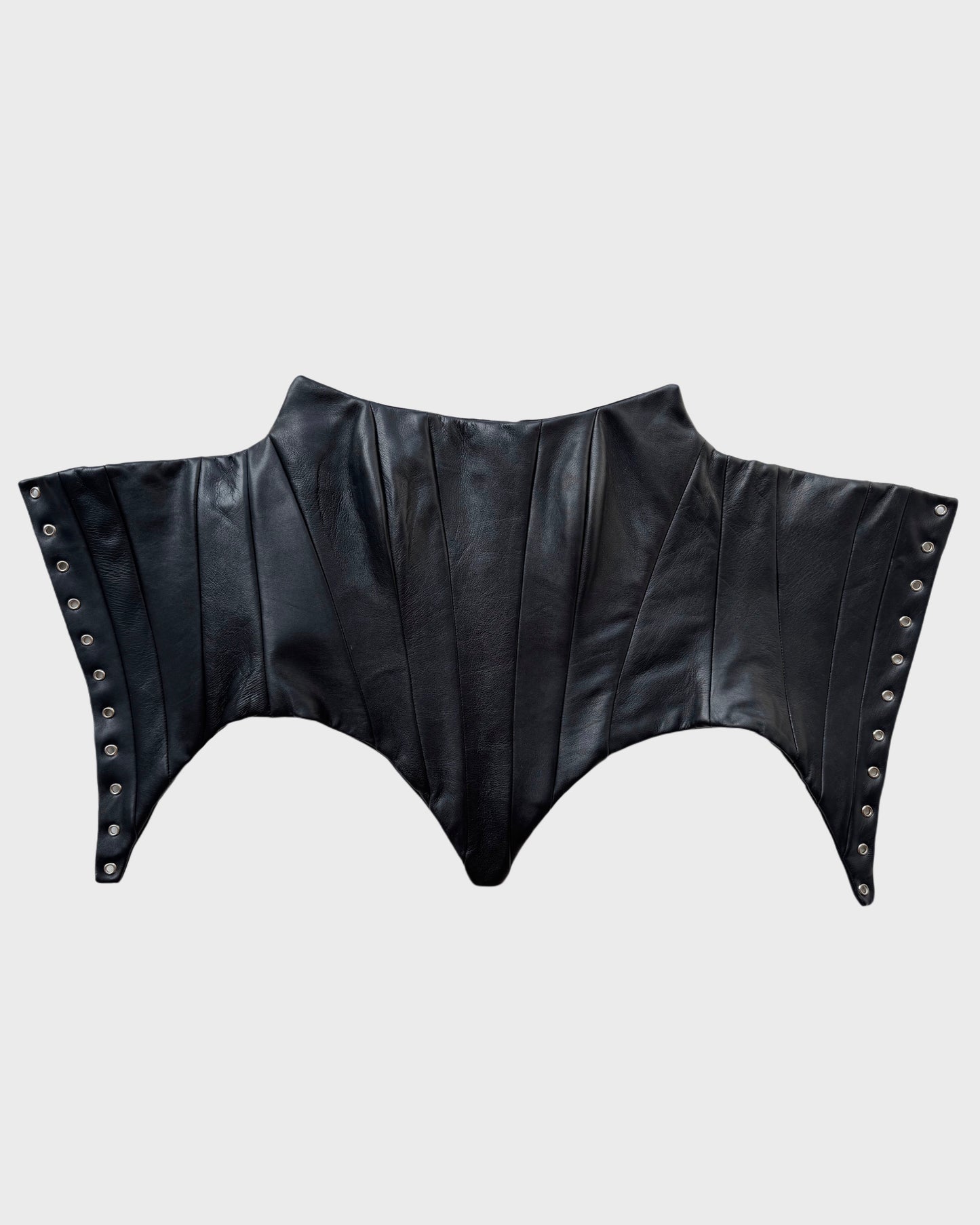 Black Genuine Leather Corset [Pre-Order]