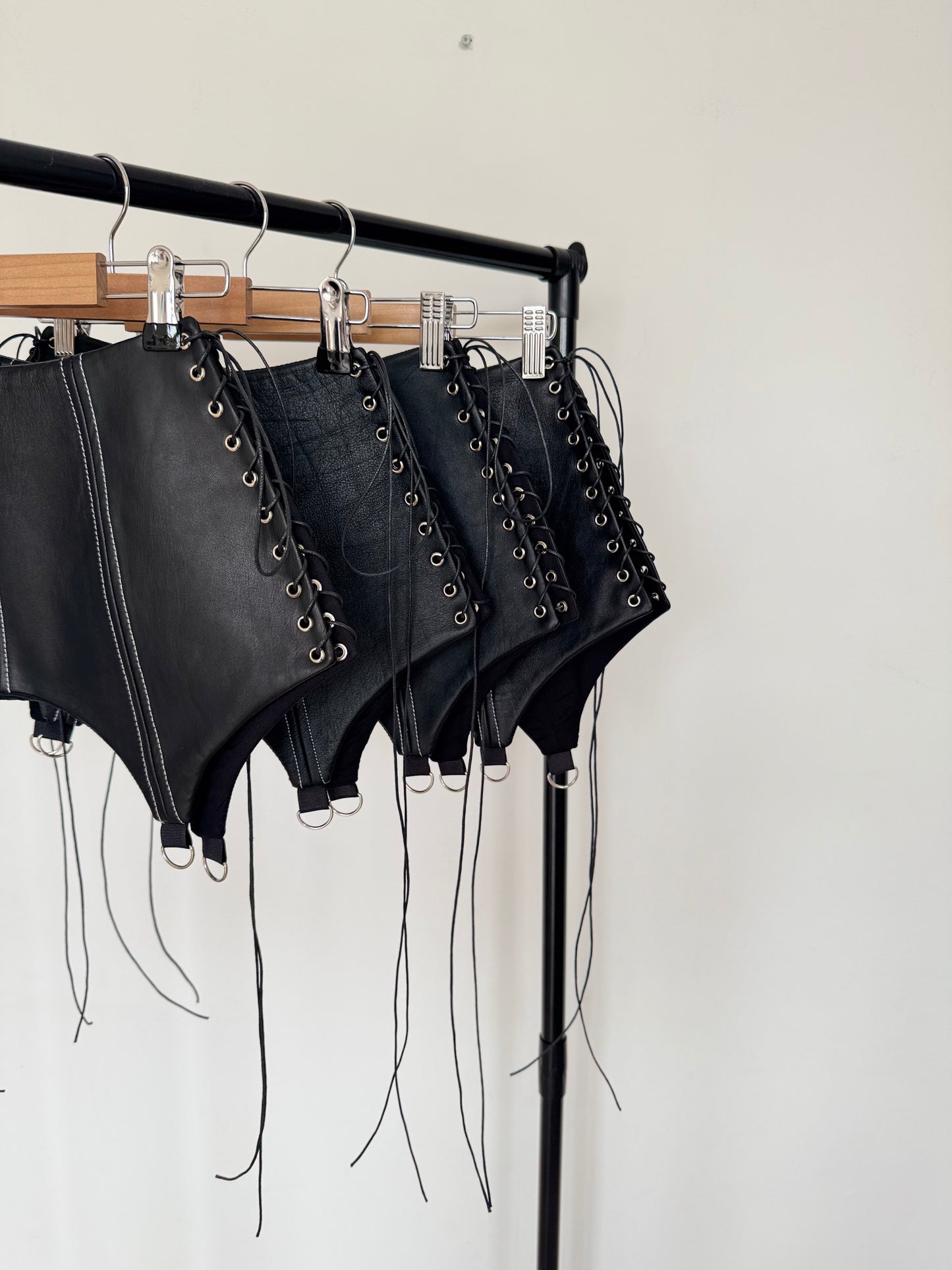 Black Genuine Leather Corset Belt [Pre-Order]