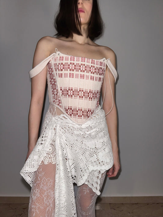 Romanian handwoven folk corset, M