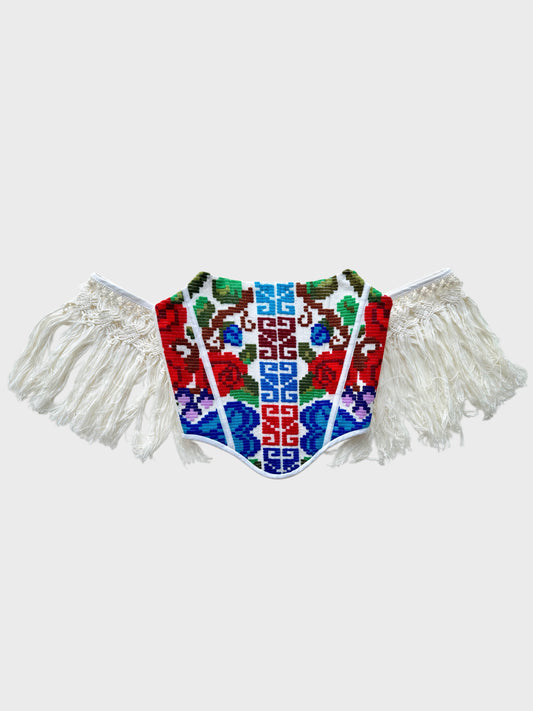 Romanian handwoven folk corset
