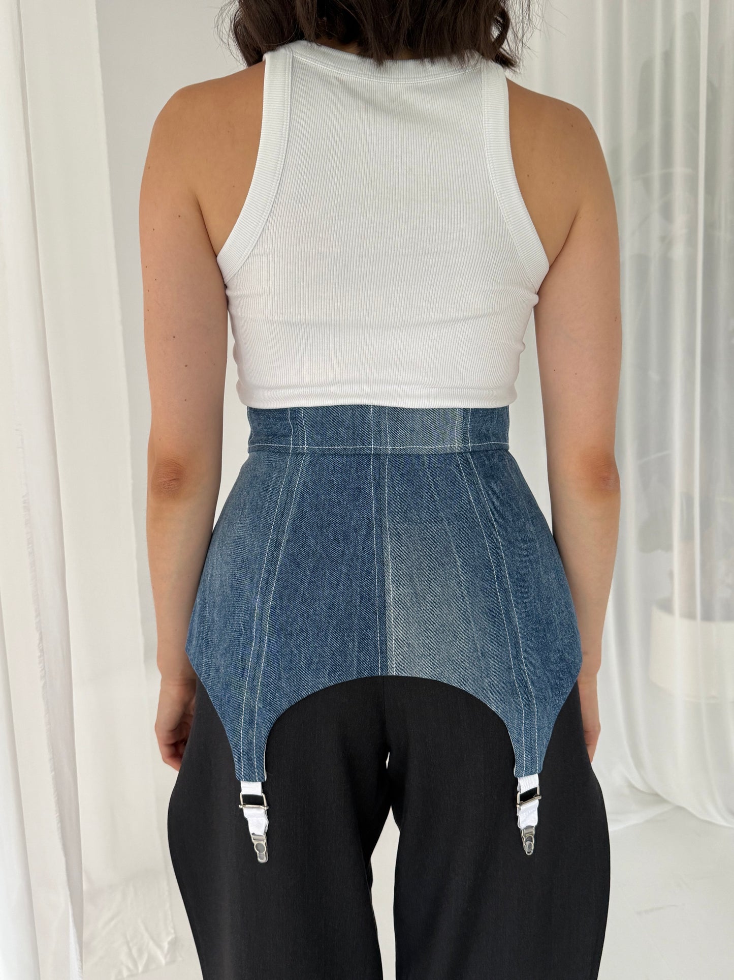 Blue Denim Corset Belt [Pre-Order]