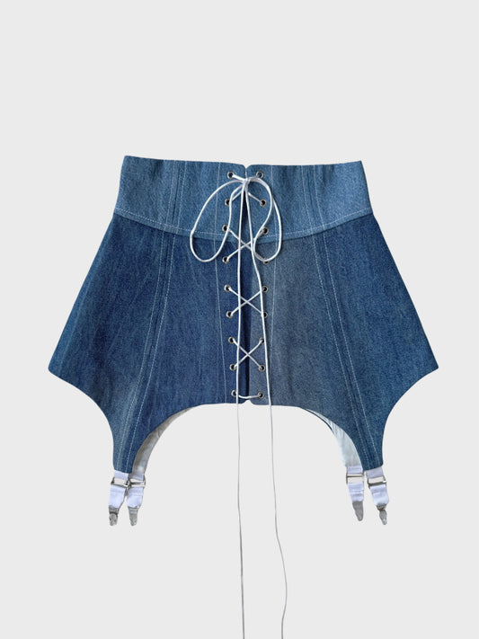 Blue Denim Corset Belt [Pre-Order]