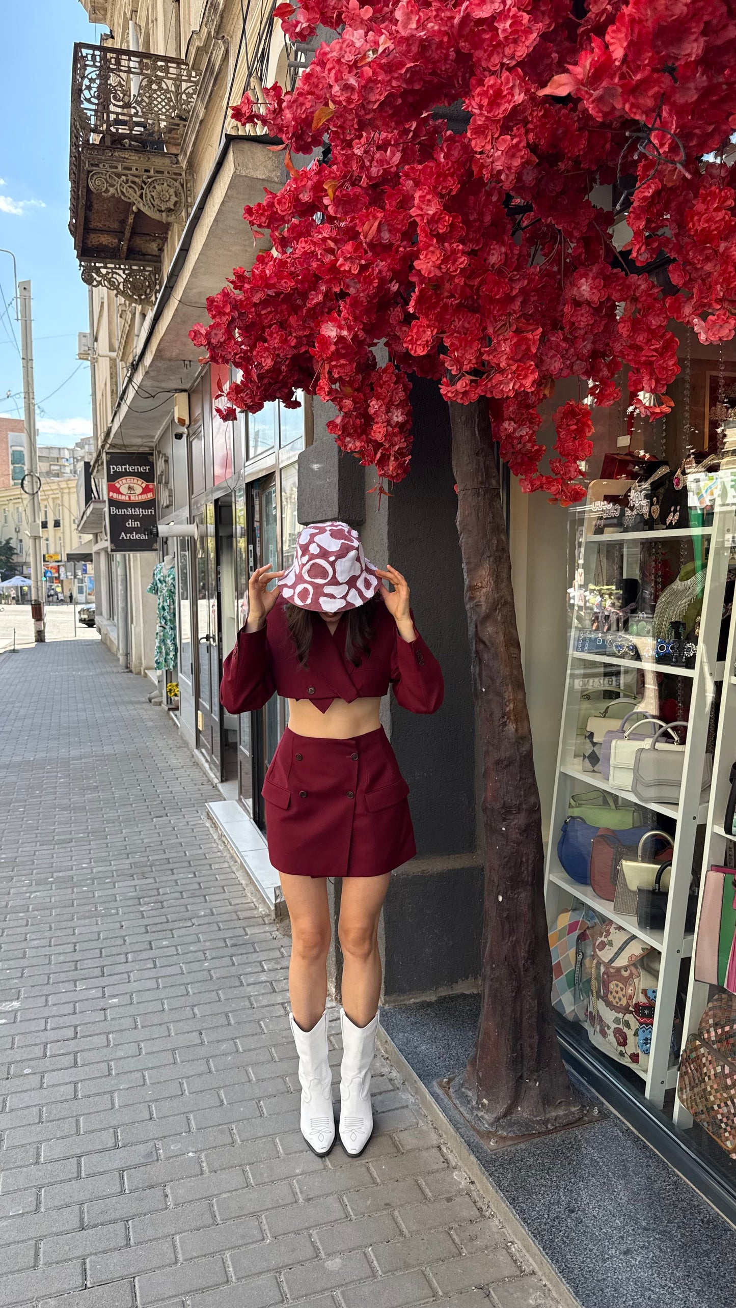 Pink Patchwork Bucket Hat