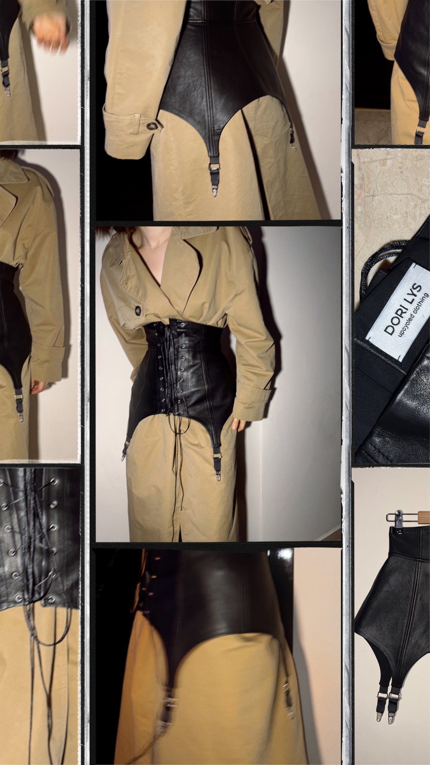 Black Genuine Leather Corset Belt [Pre-Order]