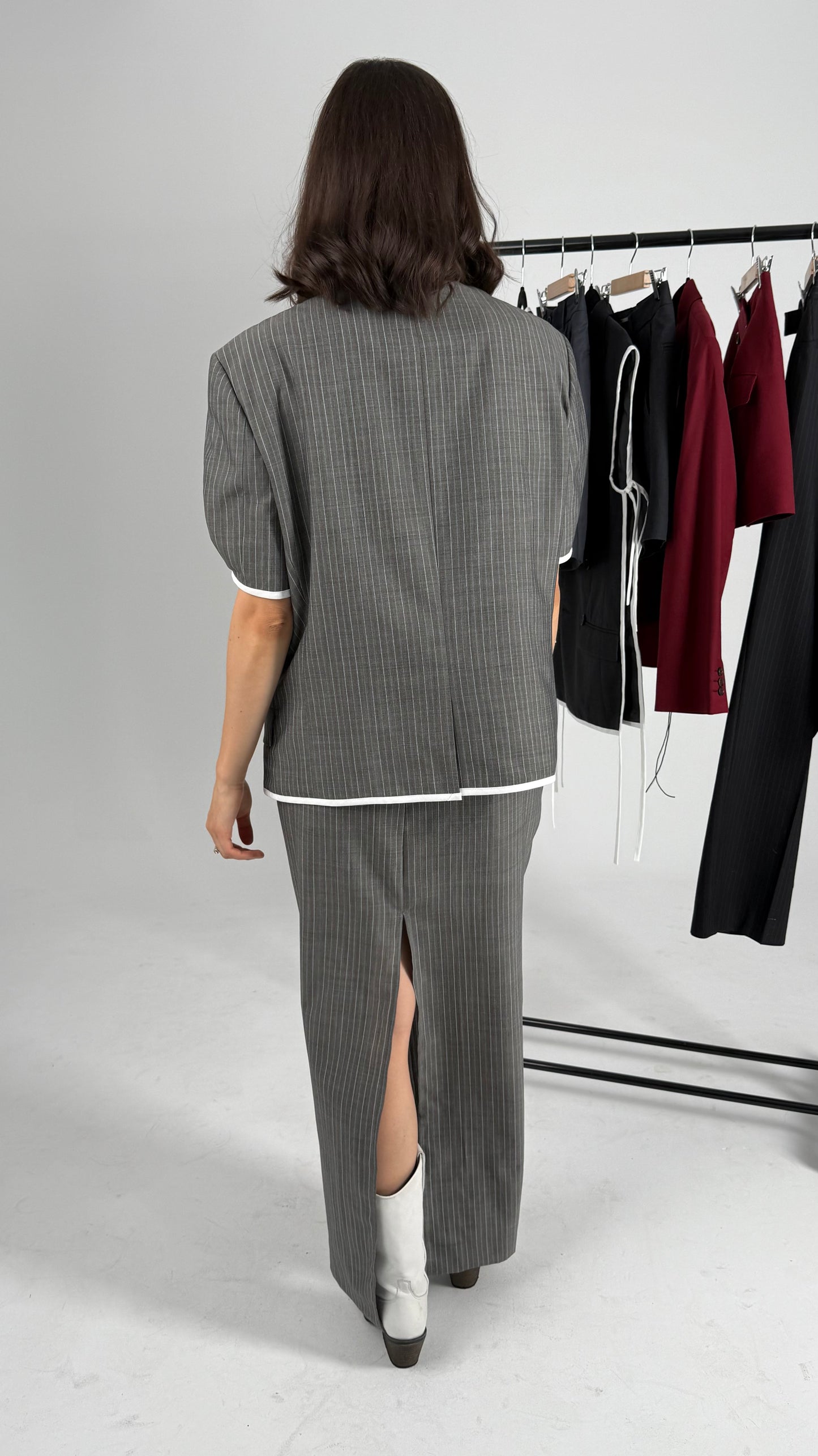 Reworked Gray Hugo Boss Wool Suit