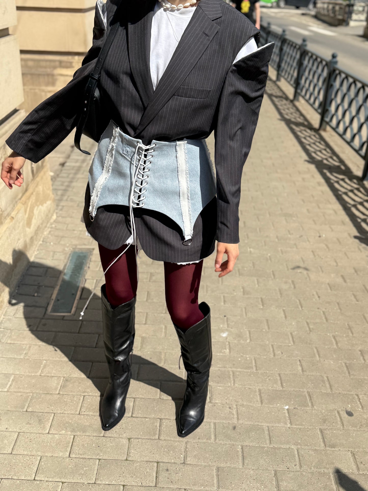 Light Denim Corset Belt [Pre-Order]