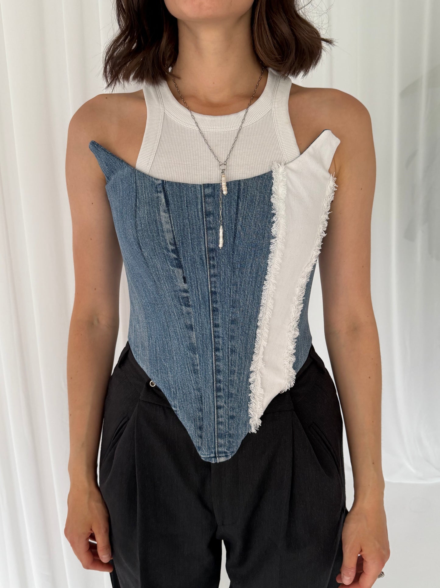 SCAR Corset in blue and white [Pre-Order]