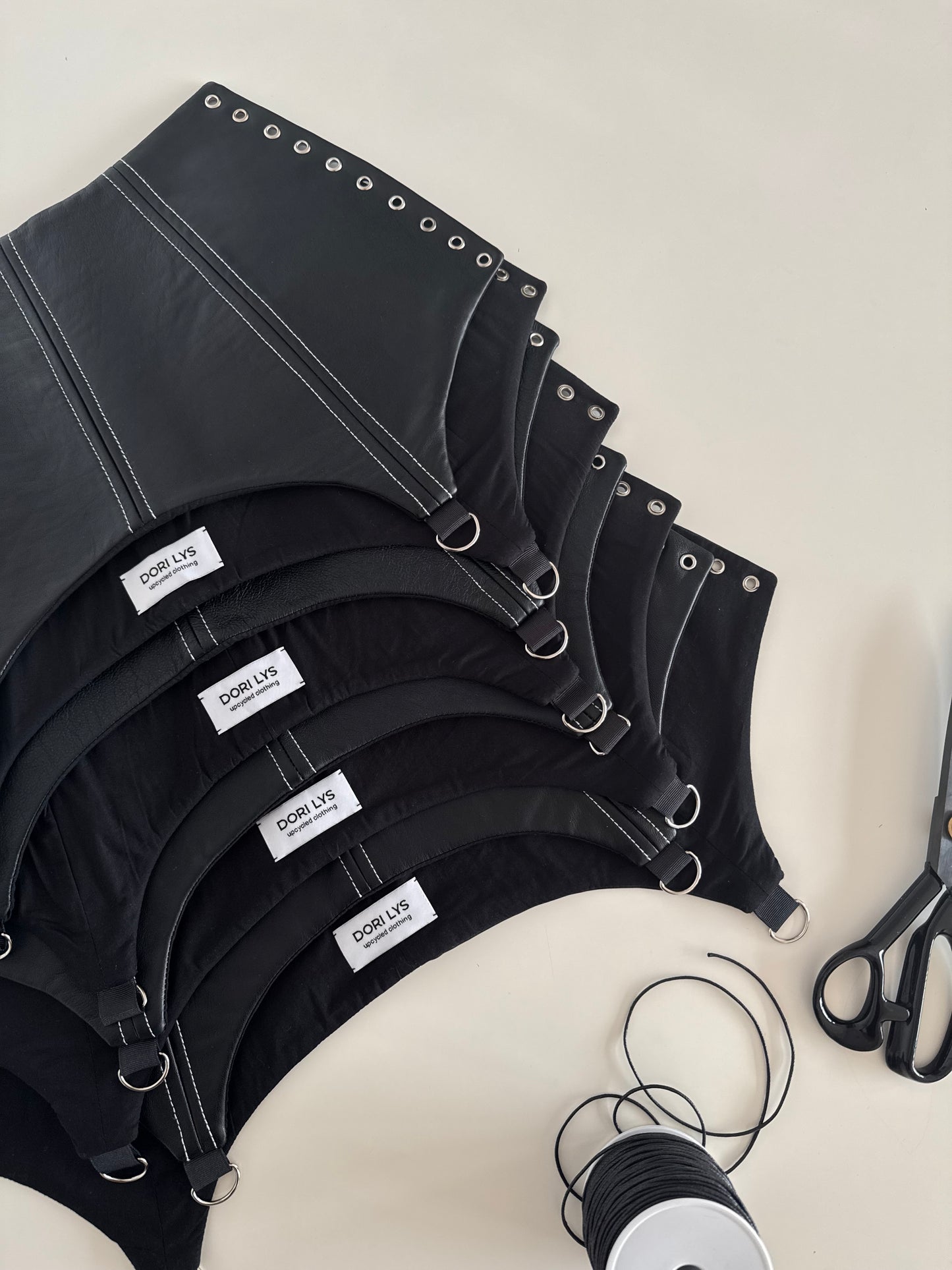 Black Genuine Leather Corset Belt [Pre-Order]