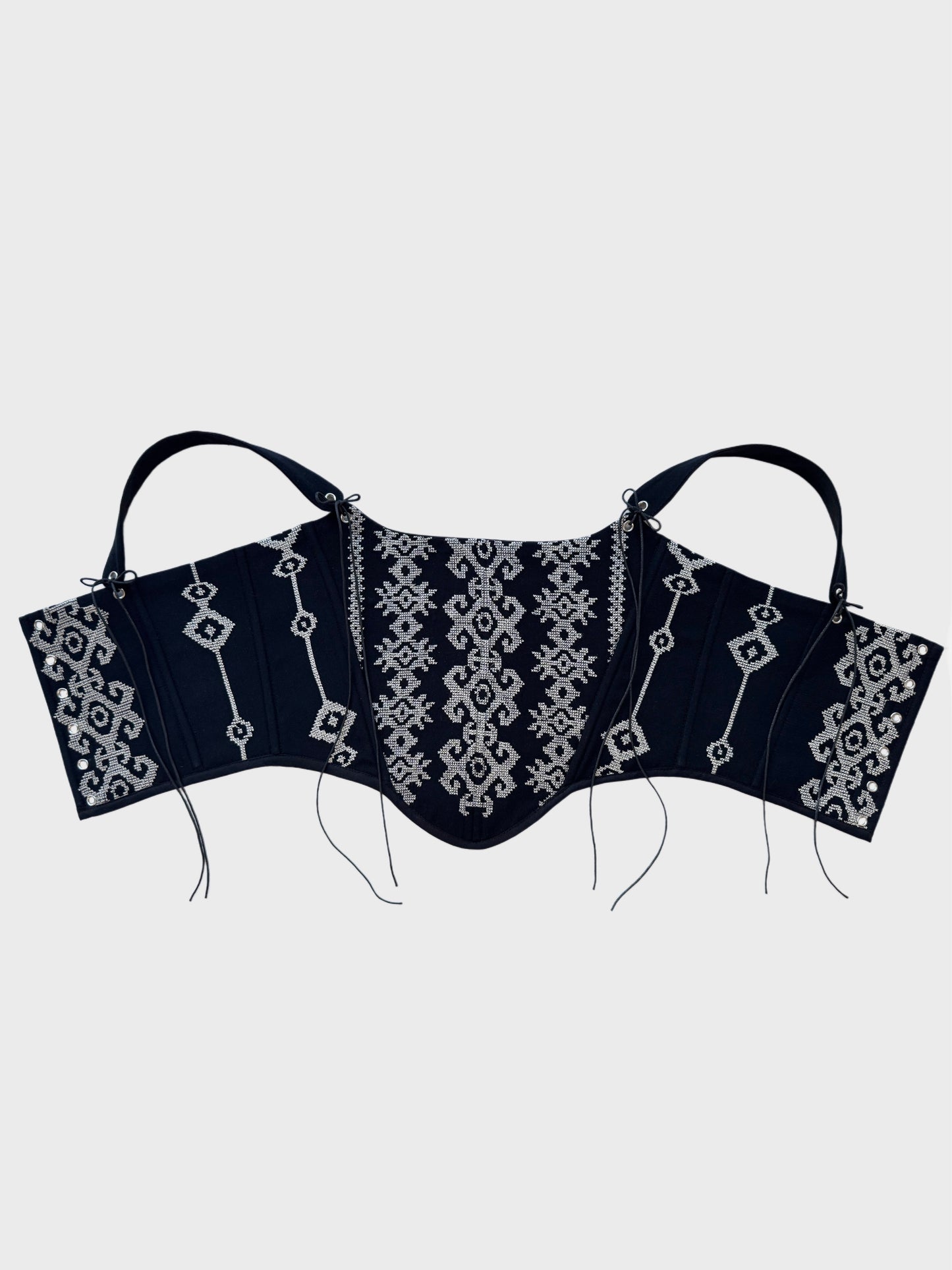 Romanian Folk Corset with geometric motifs