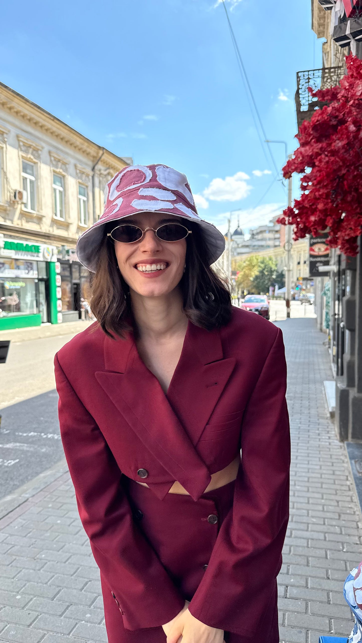 Pink Patchwork Bucket Hat