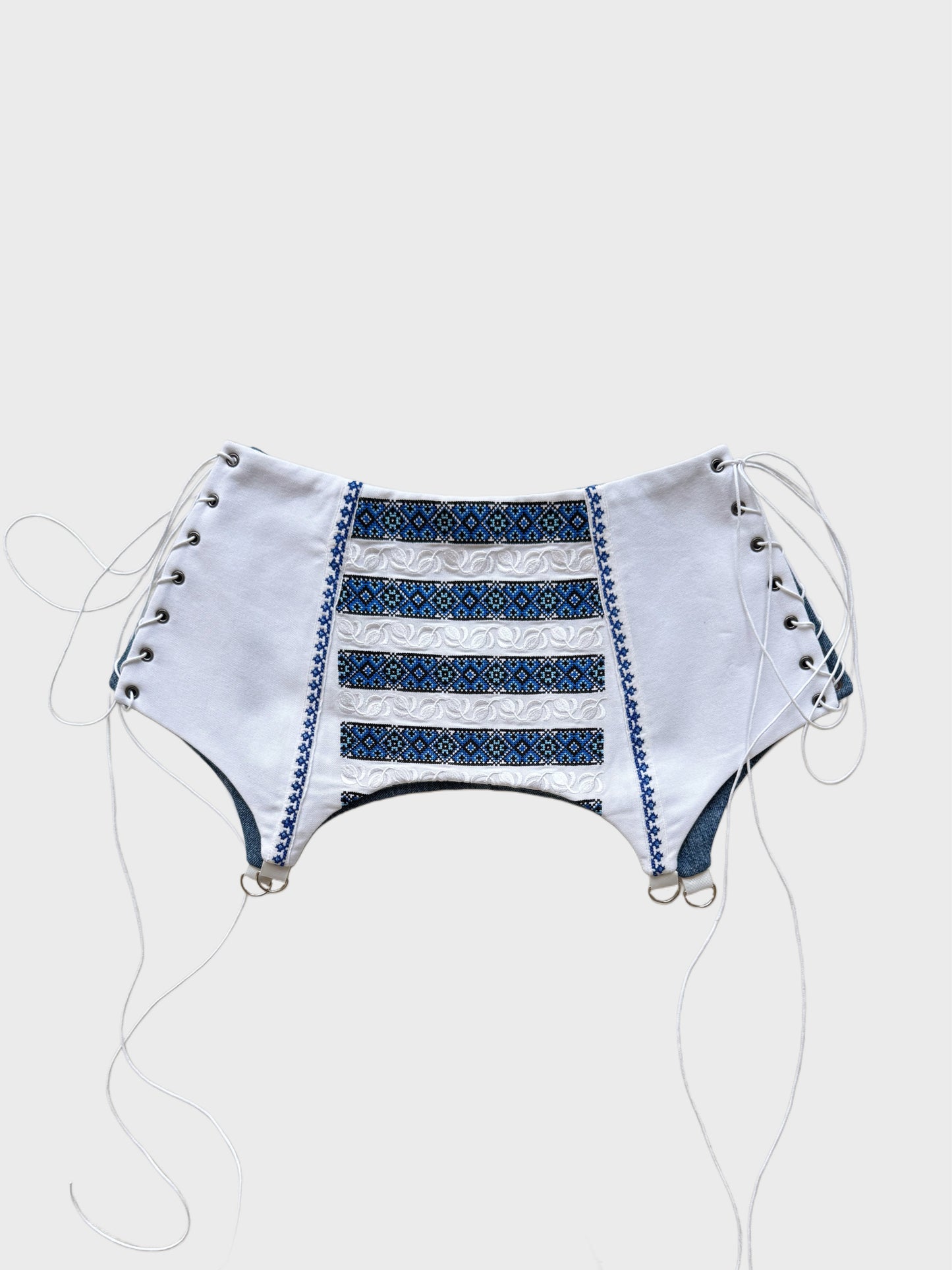 Romanian Folk Corset Belt with geometric motifs