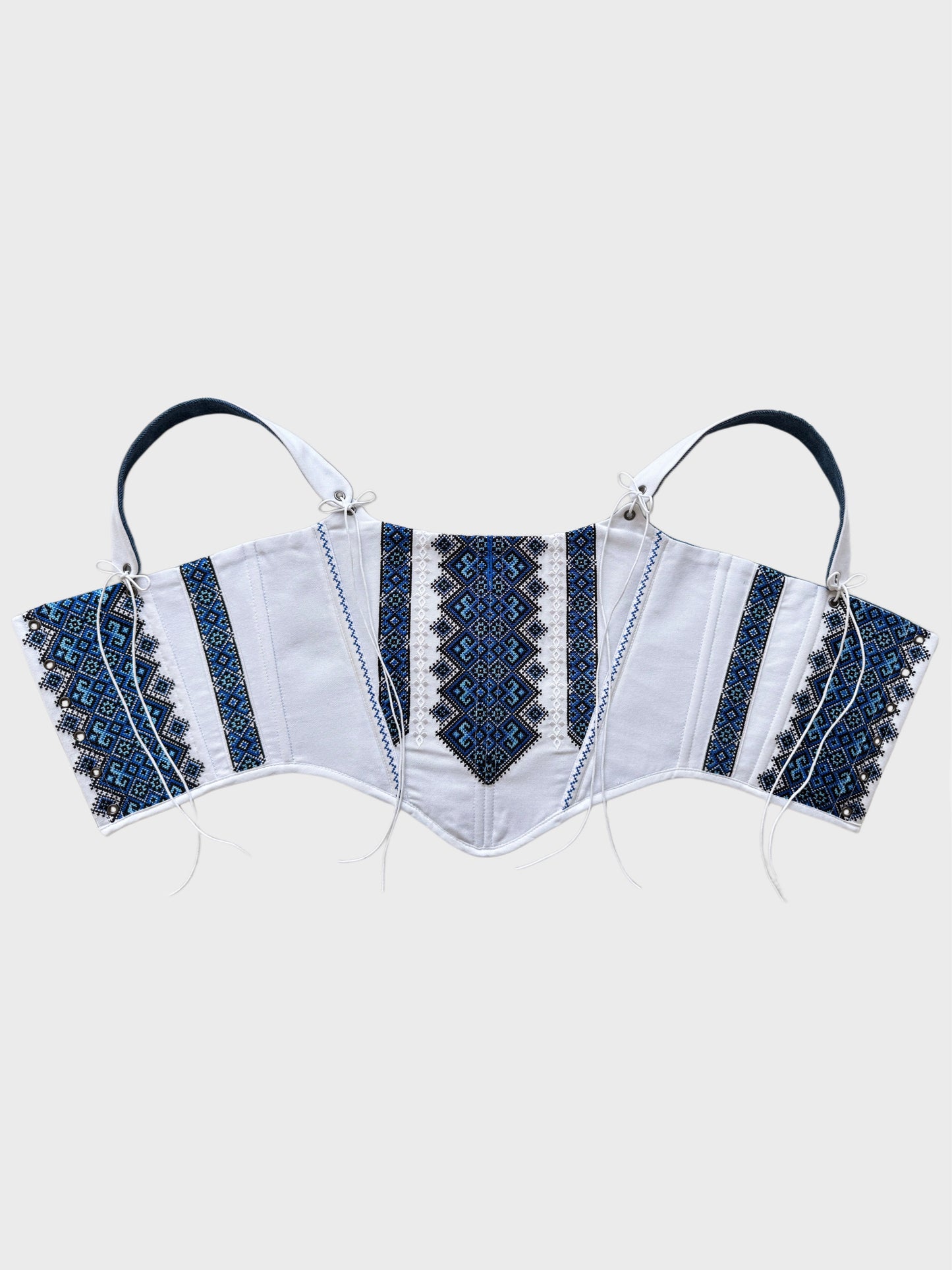 Romanian Folk Corset with geometric motifs