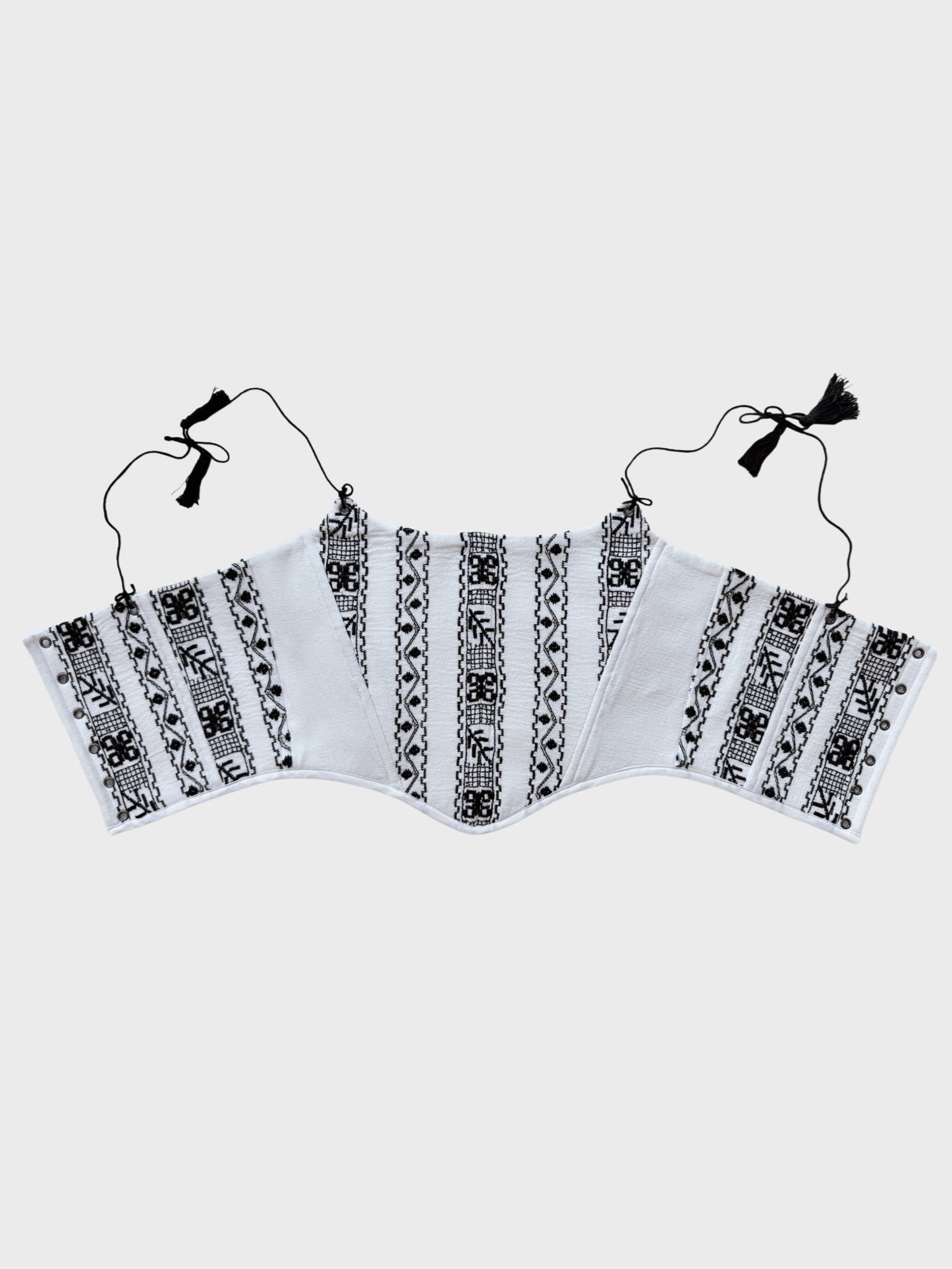 Romanian Folk Corset with geometric motifs
