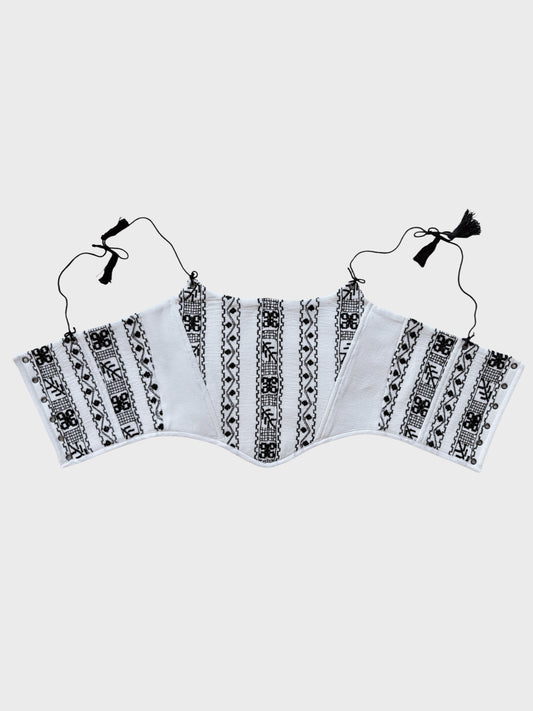 Romanian Folk Corset with geometric motifs