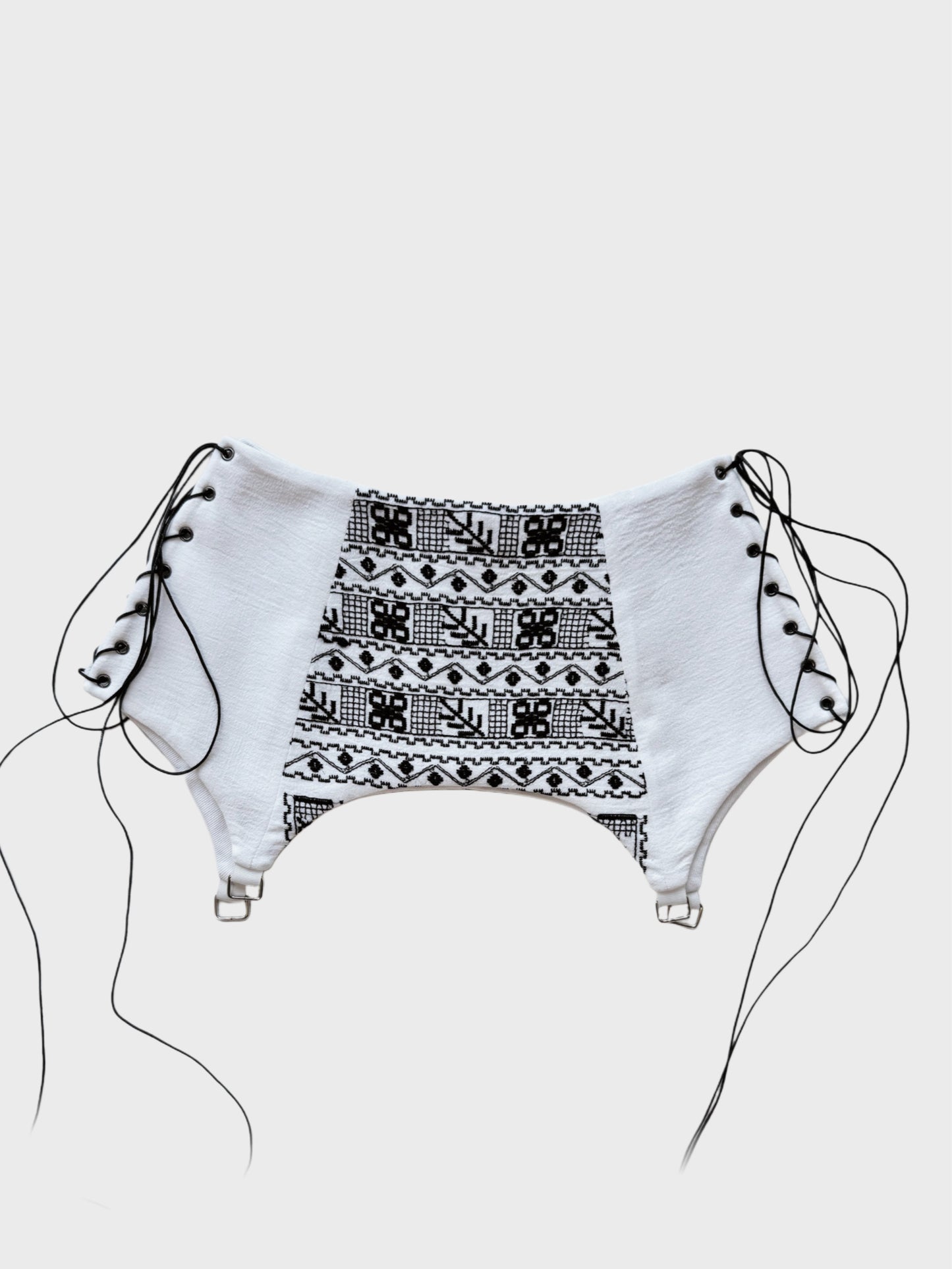 Romanian Folk Corset Belt with geometric motifs